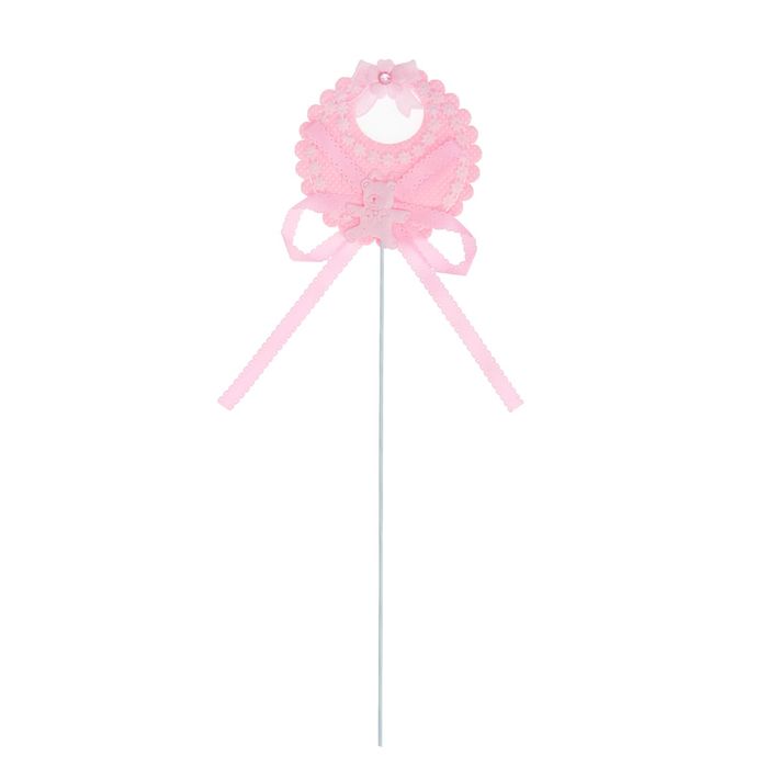 Топпер "Нагрудник", набор 6 шт., цвет розовый