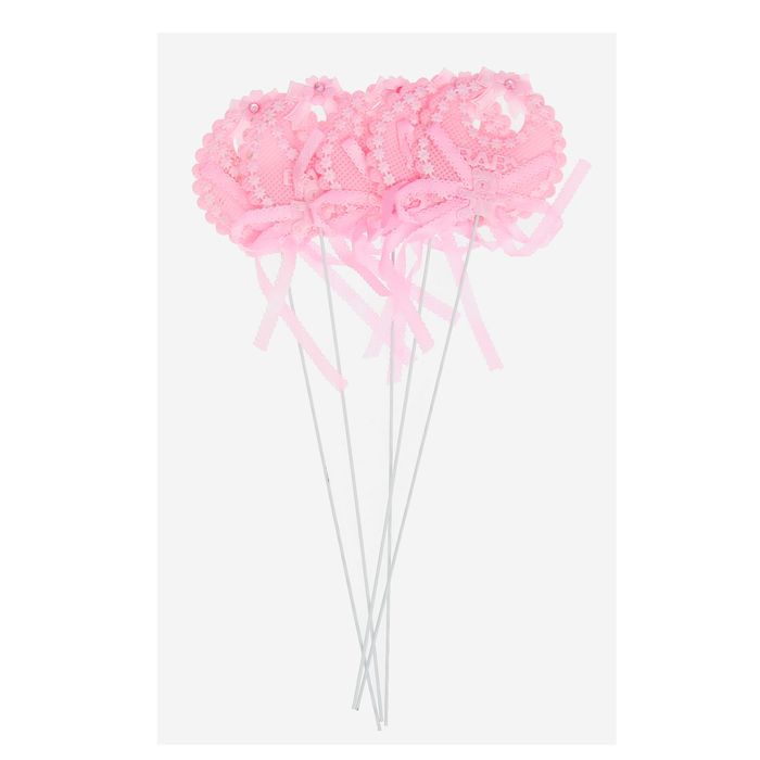 Топпер "Нагрудник", набор 6 шт., цвет розовый