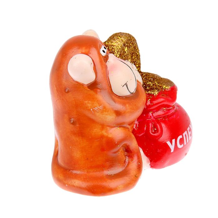 Сувенир "Герасим с рублем и мешком монеток — Успеха"