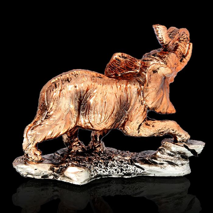 Сувенир "Слон с поднятым хоботом" бронза-серебро