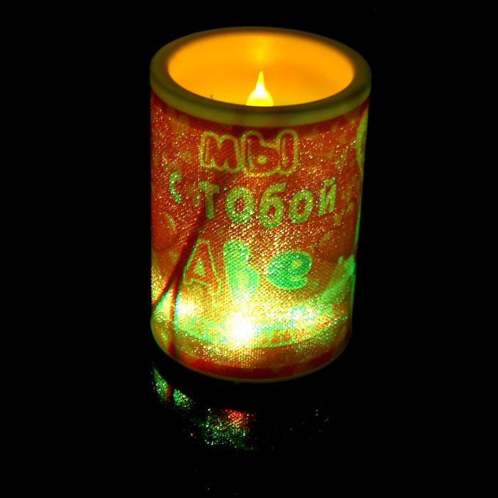 Светильник-свечка "Две половинки", 10 х 7,3 см