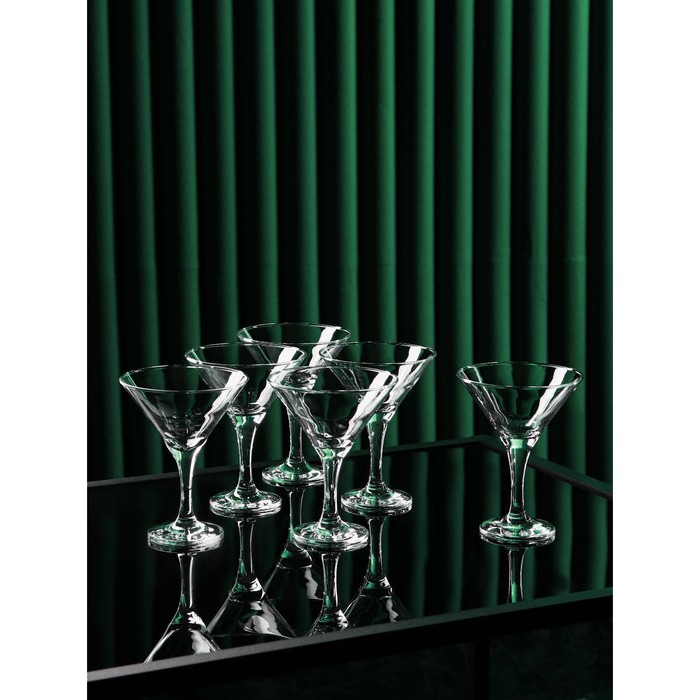 Набор стеклянных бокалов для мартини Bistro, 190 мл, 6 шт набор бокалов для мартини bistro 190 мл 6 шт