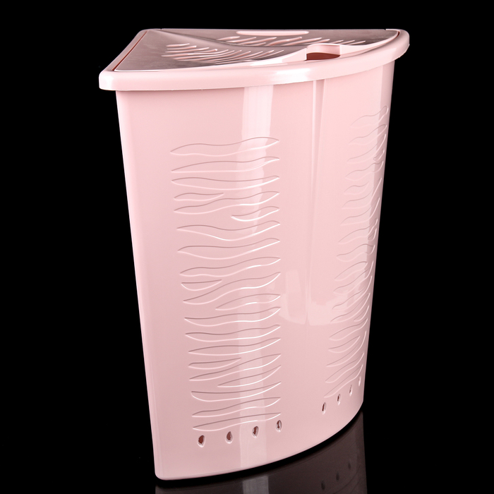 Корзина для белья 40 л угловая Aqua, цвет МИКС