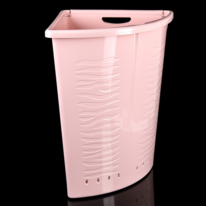 Корзина для белья 40 л угловая Aqua, цвет МИКС