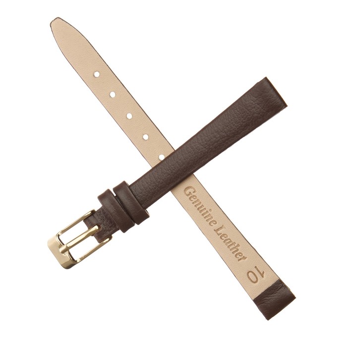 Ремешок для часов, женский, 10 мм, запряжник 65 мм, горт 105 мм, натуральная кожа