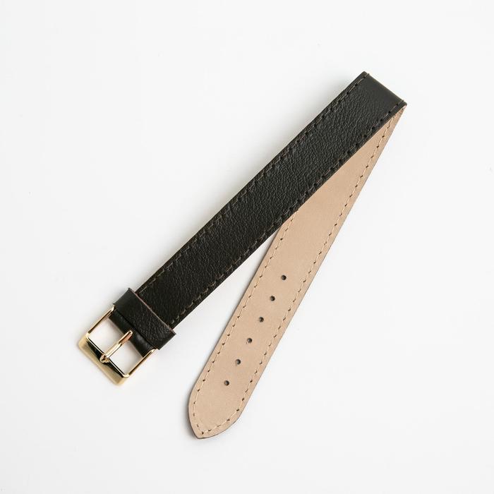 фото Ремешок для часов, мужской, 18 мм, натуральная кожа, коричневый straps