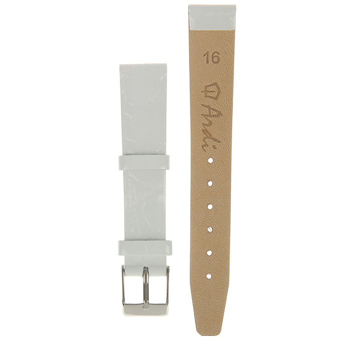 ремешок для часов, мужской, 16 мм, белый, фактура пандора