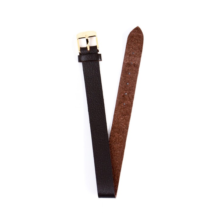 фото Ремешок для часов, женский, 12 мм, натуральная кожа, коричневый straps