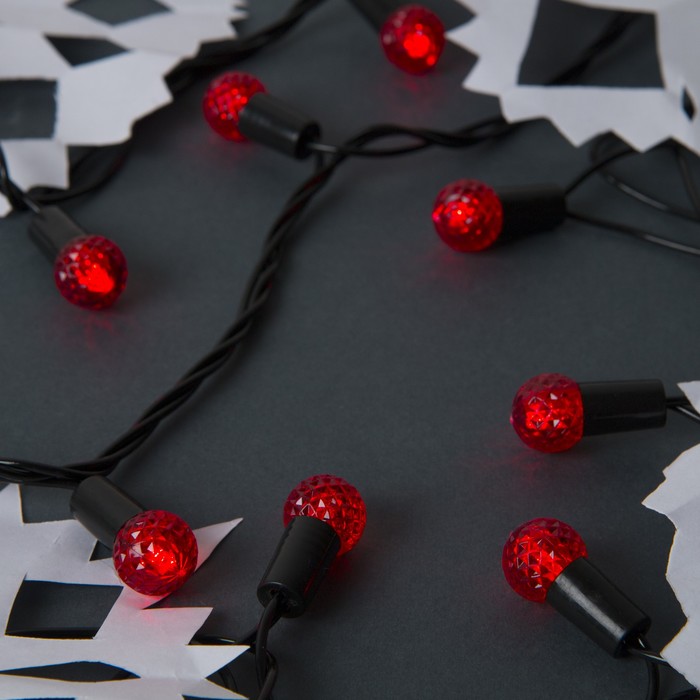 Гирлянда "Метраж" улич. с насад. "Фонарик" 5 м, Н.Т. LED-40-220V, контр. 8 р, КРАСНЫЙ