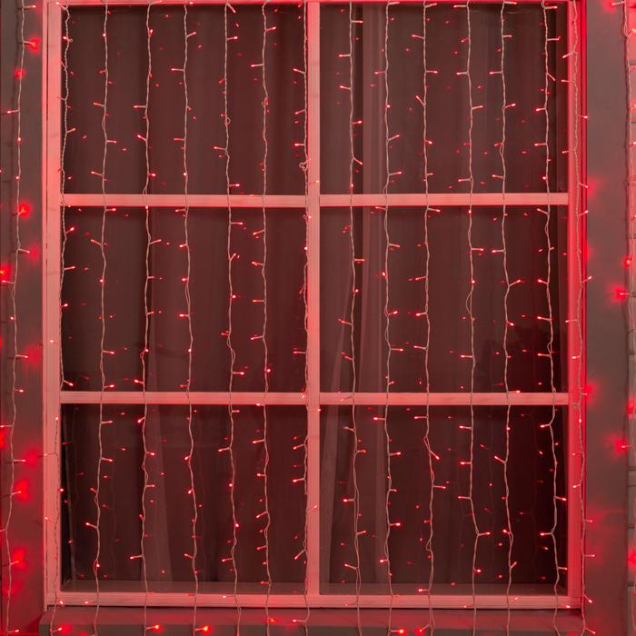 Гирлянда "Занавес" улич. УМС, Ш:2 м, В:6 м, Н.Б. 3W LED-1440-220V, БЕЗ контр. КРАСНЫЙ