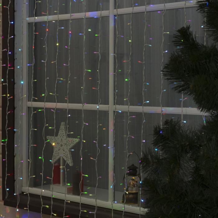 Гирлянда "Занавес" улич. УМС, Ш:2 м, В:6 м, Н.Б. 2W LED-1440-220V, БЕЗ контр. МУЛЬТИ(RGB)