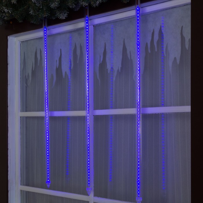 Светодиодная сосулька улич. УМС "Тающая" 1 м, d=3см. 2W LED-60-220V СИНИЙ