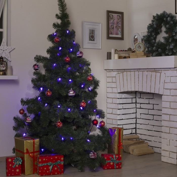 Гирлянда "Метраж" улич. с насад. "Елка маленькая" 5 м, Н.Т. LED-40-220V, контр. 8 р, ФИОЛ