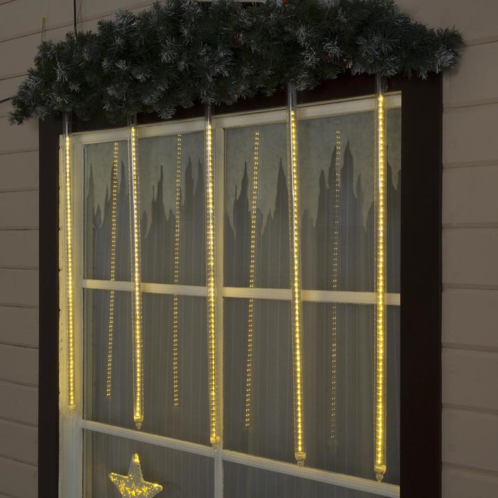 Светодиодная сосулька улич. УМС "Тающая" 1 м, d=3см. 2W LED-60-220V ЖЕЛТЫЙ