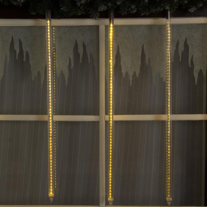 Светодиодная сосулька улич. УМС "Тающая" 1 м, d=3см. 2W LED-60-220V ЖЕЛТЫЙ