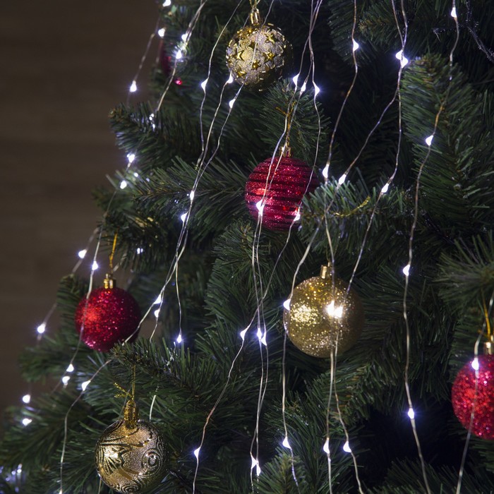 Гирлянда "Конский хвост (капля росы)" 24 нити по 1,5 м., LED-360-12V, контроллер 8 режимов, БЕЛЫЙ 1