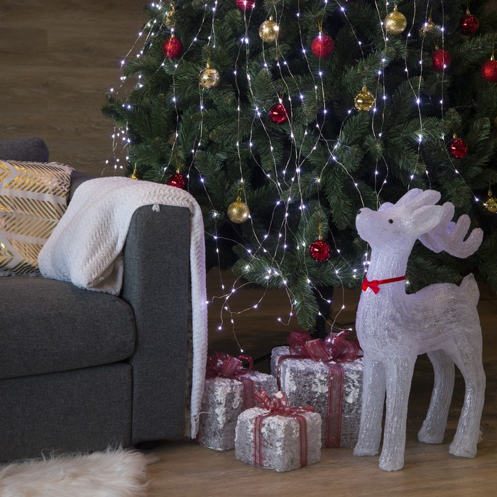 Гирлянда "Конский хвост (капля росы)" 24 нити по 1,5 м., LED-360-12V, контроллер 8 режимов, БЕЛЫЙ 1