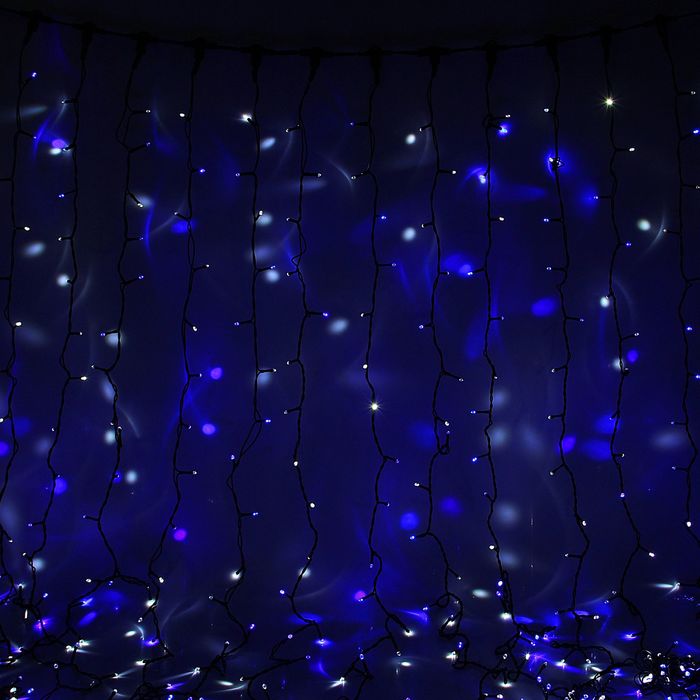Гирлянда "Занавес" улич. УМС, Ш:2 м, В:3 м, Н.Т. 2W LED-760-220V, БЕЗ контр. БЕЛО-СИН