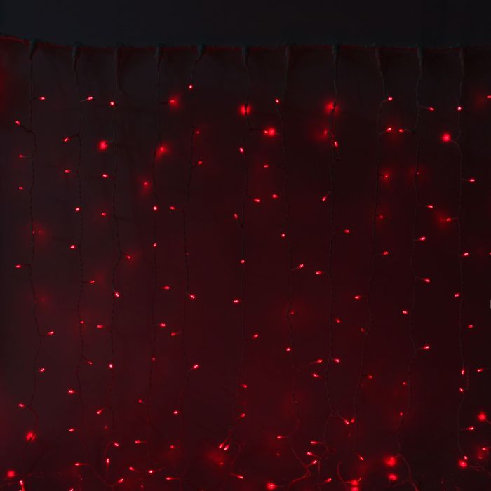 Гирлянда "Занавес" улич. УМС, Ш:2 м, В:3 м, Н.Т. 2W LED-760-220V, БЕЗ контр. фикс КРАСНЫ