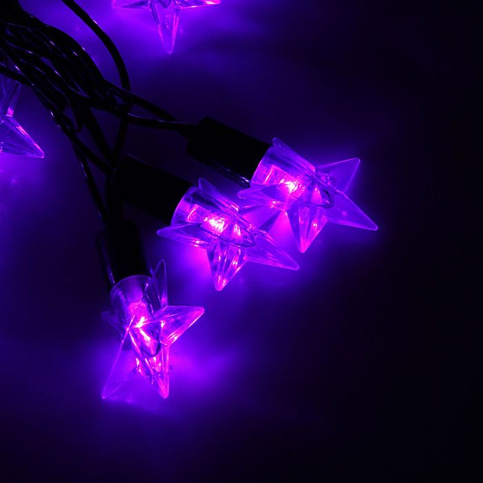 Гирлянда "Метраж" улич. с насад. "Звезда средняя" 5 м, Н.Т. LED-40-220V, контр. 8 р, ФИОЛ