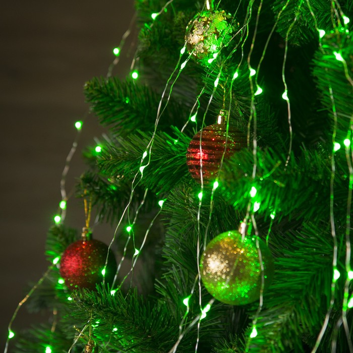 Гирлянда "Конский хвост (капля росы)" 24 нити по 1,5 м., LED-360-12V, контроллер 8 режимов, ЗЕЛЕНЫЙ