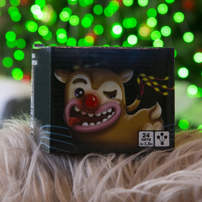 Гирлянда "Конский хвост (капля росы)" 24 нити по 1,5 м., LED-360-12V, контроллер 8 режимов, ЗЕЛЕНЫЙ