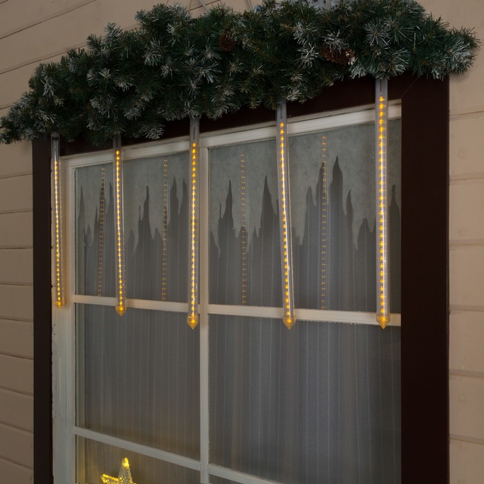 Светодиодная сосулька улич. УМС "Тающая" 0,5 м, d=3см. 2W LED-30-220V ЖЕЛТЫЙ