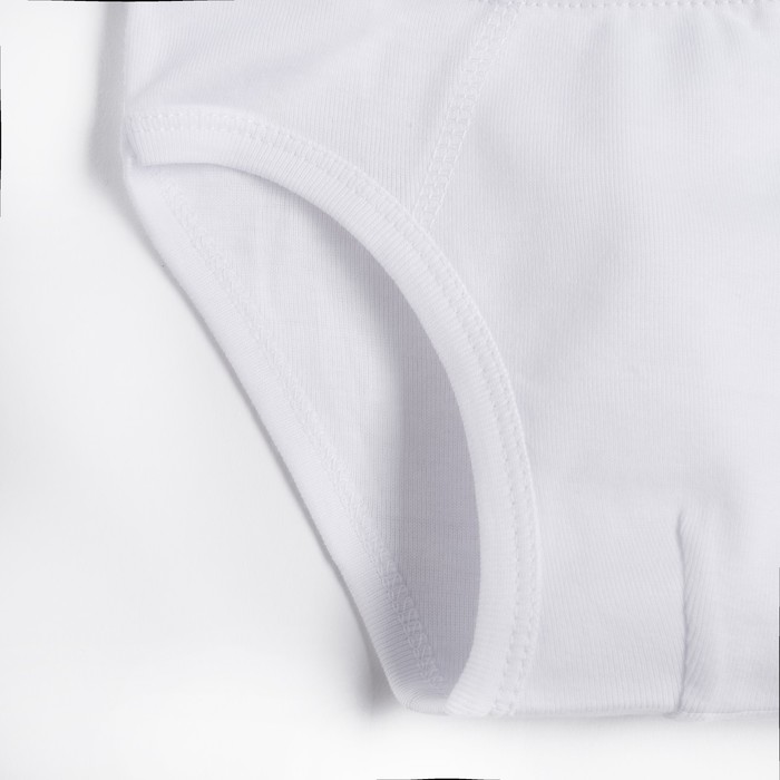 Трусы-слипы для мальчика - 3 шт., рост 122-128 см, цвет белый