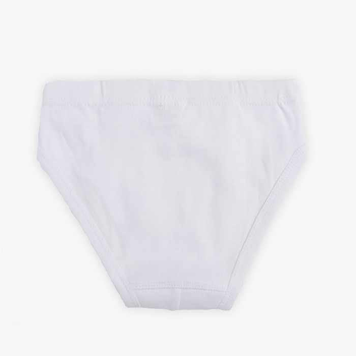 Трусы-слипы для мальчика - 3 шт., рост 122-128 см, цвет белый
