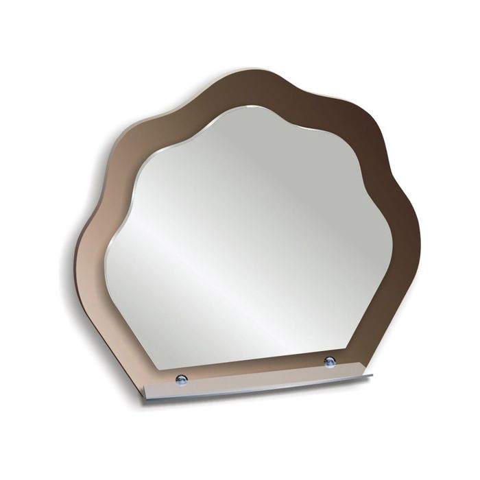 Зеркало настенное "Жемчуг" 76,5х67 см, с полочкой