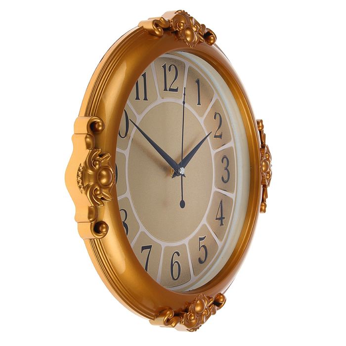 Часы настенные классические "Лепнина", d=35 см, микс