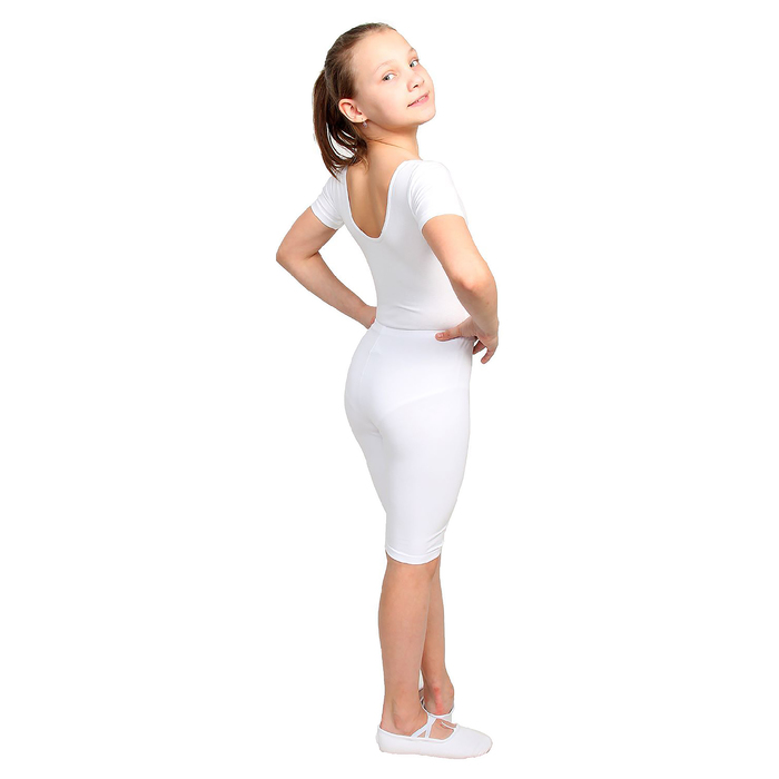 Велосипедки для гимнастики, размер 34, цвет белый