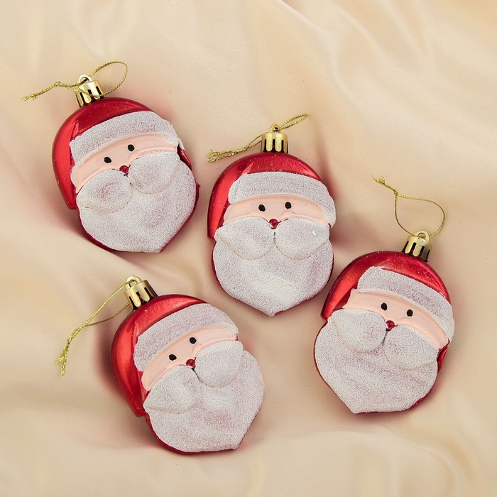 Ёлочные игрушки "Дед Мороз" (набор 4 шт.)