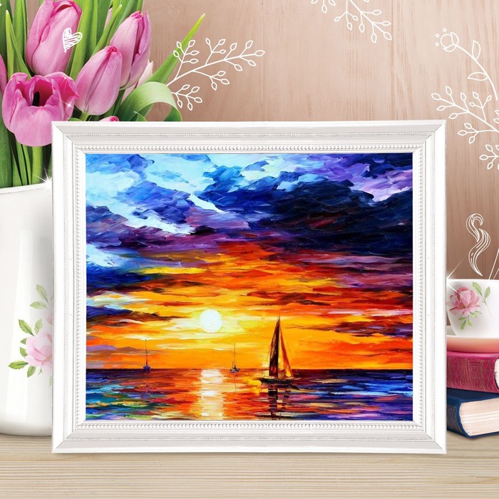 Роспись по номерам без подрамника "Закат", 30 х 40 см