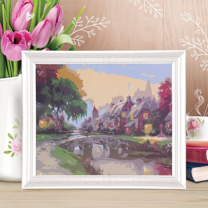 Роспись по номерам без подрамника "Мост", 40 х 30 см