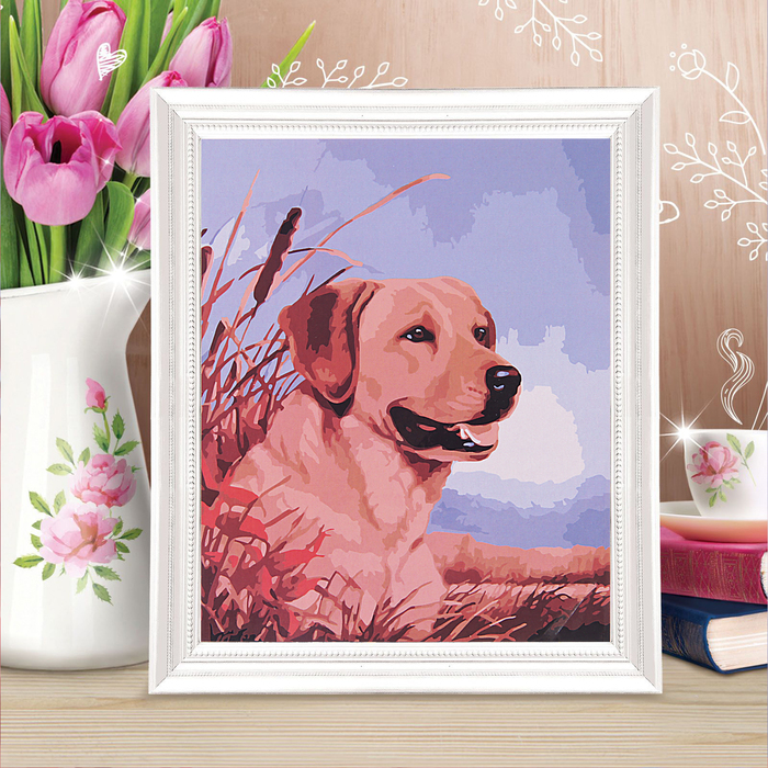 Роспись по номерам без подрамника "Ретривер", 30 х 40 см