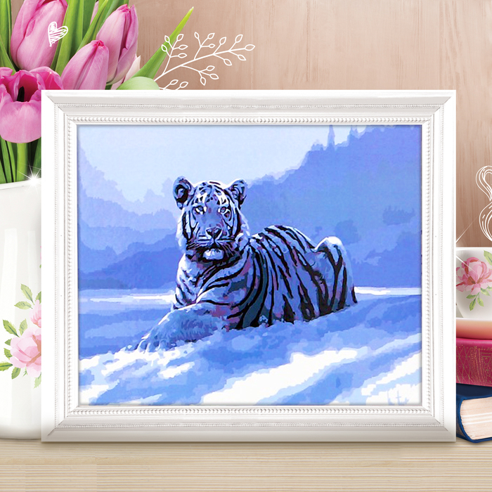 Роспись по номерам без подрамника "Тигр", 40 х 30 см