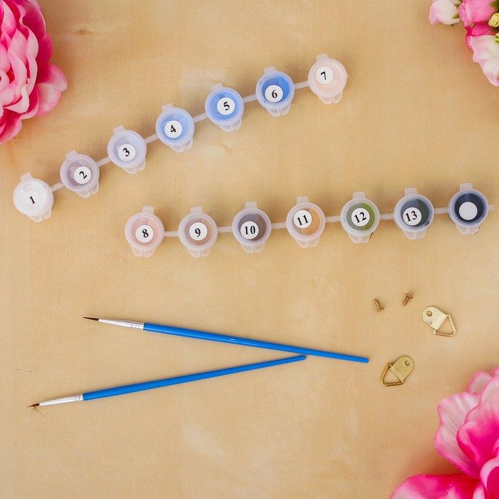 Роспись по номерам без подрамника "Волки", 40 х 30 см