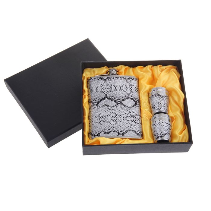 Подарочный набор 5 в 1 Snake: фляжка 240 мл + 4 рюмки