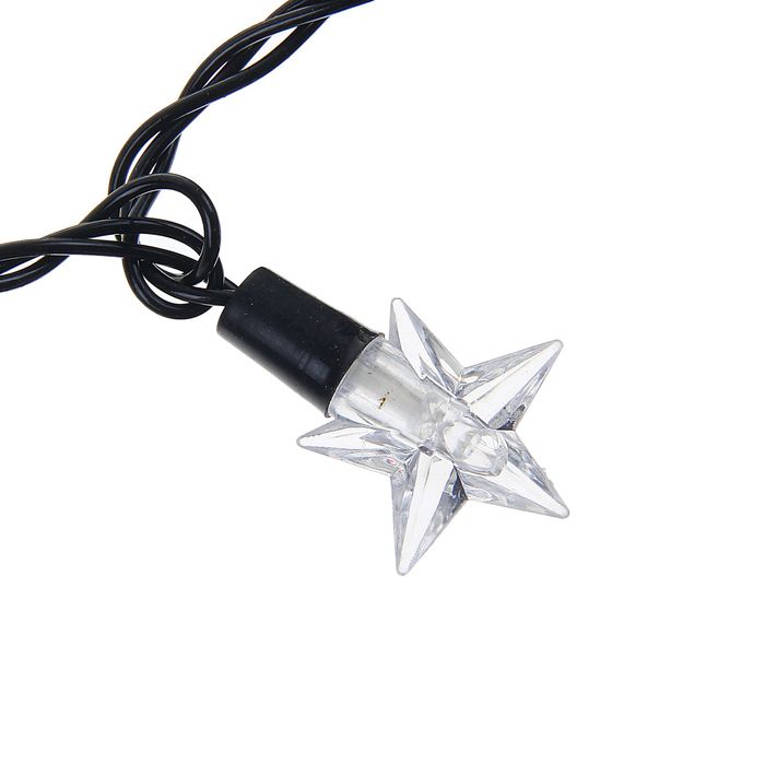 Гирлянда "Метраж" улич. с насад. "Звезда средняя" 5 м, Н.Т. LED-40-220V, контр. 8 р, БЕЛЫЙ