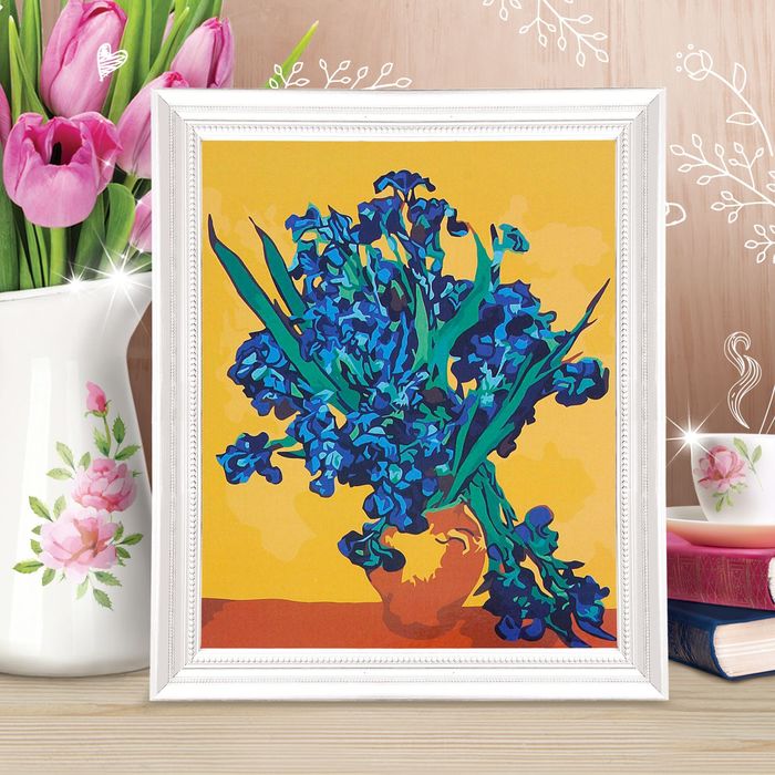 Роспись по номерам без подрамника "Цветы", 40 х 30 см