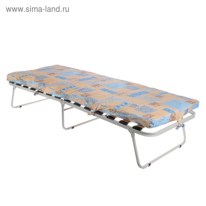 Кровать раскладная на ламелях с матрасом «Марфа-1», 190×70×32 см, до 100 кг, рисунок МИКС