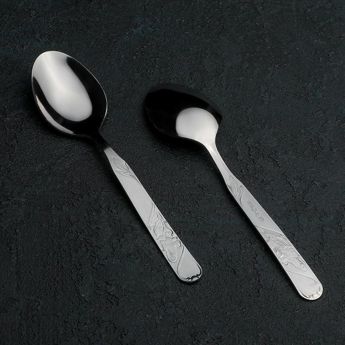 Ложка десертная "Цветы", толщина 1,5 мм