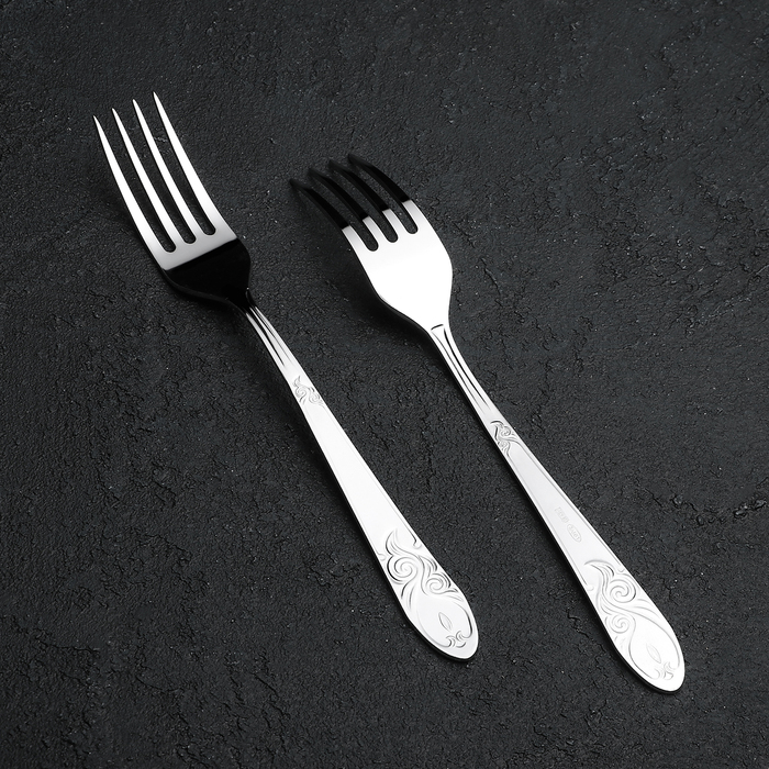 Вилка столовая 19,2 см "Узоры", толщина 1,8 мм