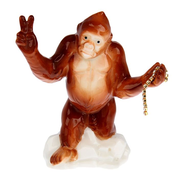 Сувенир "Шимпанзе хвастунишка" со стразами