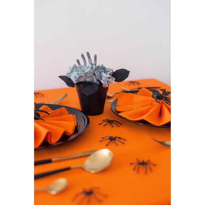 Букет в горшке с рукой, цвет серебро