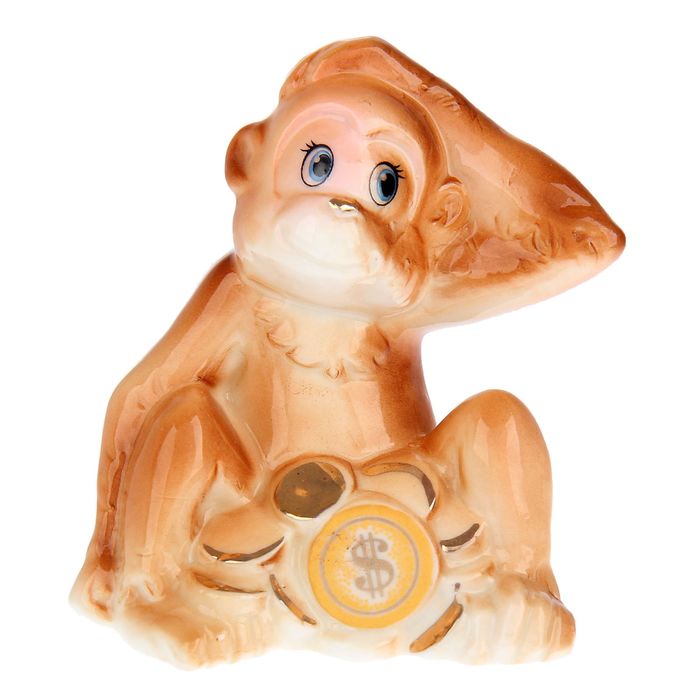 Сувенир "Обезьянка с монетами"
