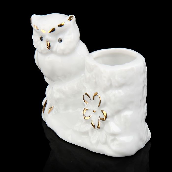 Сувенир "Сова у пенька - подставка под мелочи"