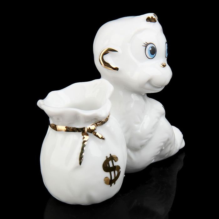 Сувенир "Малыш обезьянка с мешком-подставкой"