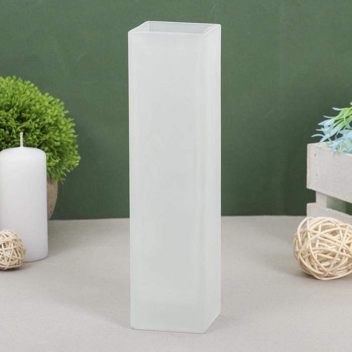 ваза 10 см 1 л эвис пять вечеров алая матовая шаровая стекло 1169871 Ваза Пять вечеров белая матовая, прямая 21х5,5х5,5 см, 0.33л